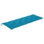 vidaXL Bancă de grădină stivuibilă cu pernă, 159 cm, lemn masiv tec vidaXL Bancă de grădină stivuibilă cu pernă, 159 cm, lemn masiv tec