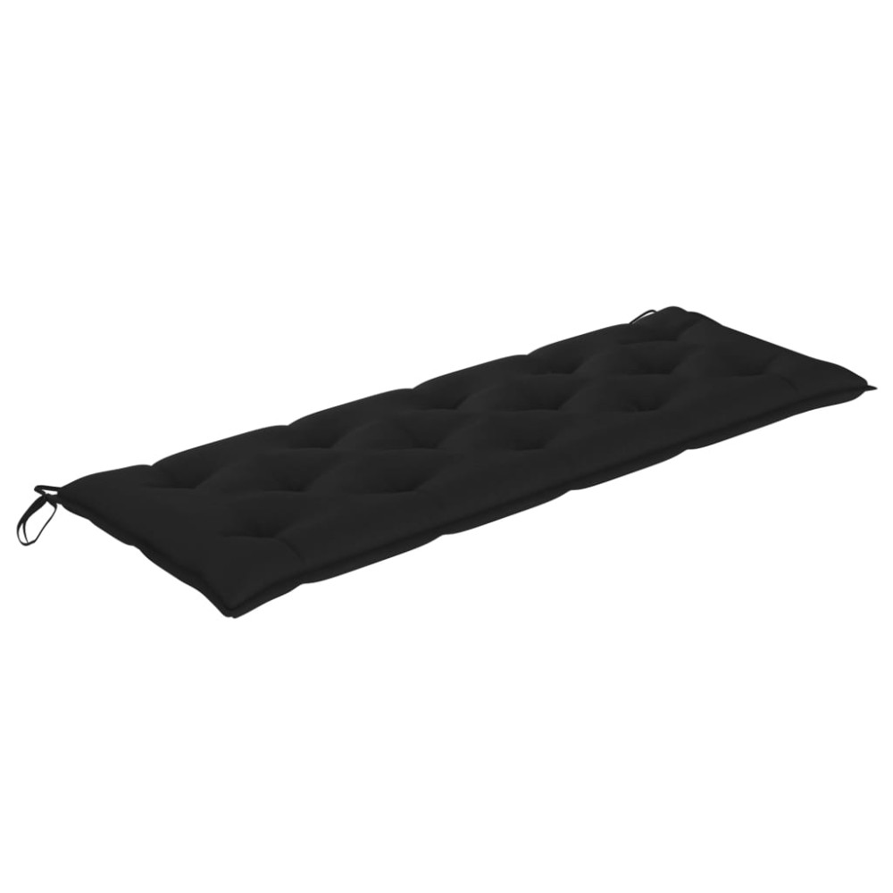 vidaXL Bancă de grădină stivuibilă cu pernă, 159 cm, lemn masiv tec
