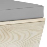 vidaXL Taburet de grădină din paleți cu pernă, lemn de molid tratat