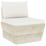 vidaXL Set mobilier grădină din paleți, cu perne, 3 piese, lemn molid vidaXL Set mobilier grădină din paleți, cu perne, 3 piese, lemn molid