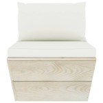 vidaXL Set mobilier grădină din paleți, cu perne, 3 piese, lemn molid vidaXL Set mobilier grădină din paleți, cu perne, 3 piese, lemn molid