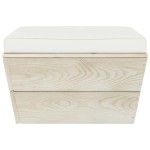 vidaXL Set mobilier grădină din paleți, cu perne, 3 piese, lemn molid vidaXL Set mobilier grădină din paleți, cu perne, 3 piese, lemn molid