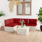 vidaXL Set mobilier grădină din paleți cu perne, 5 piese, lemn molid vidaXL Set mobilier grădină din paleți cu perne, 5 piese, lemn molid