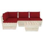vidaXL Set mobilier grădină din paleți cu perne, 5 piese, lemn molid vidaXL Set mobilier grădină din paleți cu perne, 5 piese, lemn molid
