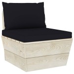 vidaXL Set mobilier grădină din paleți, 7 piese, cu perne, lemn molid vidaXL Set mobilier grădină din paleți, 7 piese, cu perne, lemn molid