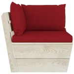 vidaXL Set mobilier grădină din paleți, 7 piese, cu perne, lemn molid vidaXL Set mobilier grădină din paleți, 7 piese, cu perne, lemn molid