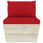 vidaXL Set mobilier grădină paleți, 9 piese, cu perne, lemn de molid vidaXL Set mobilier grădină paleți, 9 piese, cu perne, lemn de molid