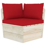 vidaXL Set mobilier grădină paleți, 9 piese, cu perne, lemn de molid vidaXL Set mobilier grădină paleți, 9 piese, cu perne, lemn de molid