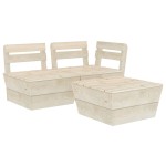 vidaXL Set mobilier de grădină paleți, 3 piese, lemn de molid tratat vidaXL Set mobilier de grădină paleți, 3 piese, lemn de molid tratat