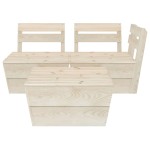 vidaXL Set mobilier de grădină paleți, 3 piese, lemn de molid tratat vidaXL Set mobilier de grădină paleți, 3 piese, lemn de molid tratat