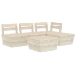 vidaXL Set mobilier paleți pentru grădină 5 piese lemn molid tratat vidaXL Set mobilier paleți pentru grădină 5 piese lemn molid tratat