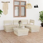 vidaXL Set mobilier paleți pentru grădină 5 piese lemn molid tratat vidaXL Set mobilier paleți pentru grădină 5 piese lemn molid tratat