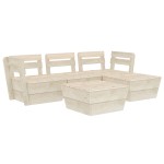 vidaXL Set mobilier de grădină paleți, 5 piese, lemn de molid tratat vidaXL Set mobilier de grădină paleți, 5 piese, lemn de molid tratat