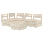 vidaXL Set mobilier grădină din paleți, 5 piese, lemn de molid tratat vidaXL Set mobilier grădină din paleți, 5 piese, lemn de molid tratat