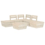 vidaXL Set mobilier palet pentru grădină 6 piese lemn de molid tratat vidaXL Set mobilier palet pentru grădină 6 piese lemn de molid tratat