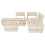 vidaXL Set mobilier palet pentru grădină 6 piese lemn de molid tratat vidaXL Set mobilier palet pentru grădină 6 piese lemn de molid tratat