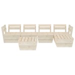 vidaXL Set mobilier grădină din paleți, 6 piese, lemn de molid tratat vidaXL Set mobilier grădină din paleți, 6 piese, lemn de molid tratat