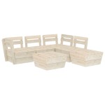 vidaXL Set mobilier grădină din paleți, 6 piese, lemn de molid tratat vidaXL Set mobilier grădină din paleți, 6 piese, lemn de molid tratat