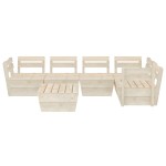 vidaXL Set mobilier palet pentru grădină 6 piese lemn de molid tratat vidaXL Set mobilier palet pentru grădină 6 piese lemn de molid tratat