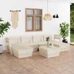 vidaXL Set mobilier grădină din paleți, 7 piese, lemn de molid tratat vidaXL Set mobilier grădină din paleți, 7 piese, lemn de molid tratat