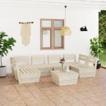 vidaXL Set mobilier grădină din paleți, 7 piese, lemn de molid tratat vidaXL Set mobilier grădină din paleți, 7 piese, lemn de molid tratat