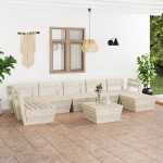 vidaXL Set mobilier grădină din paleți, 8 piese, lemn de molid tratat vidaXL Set mobilier grădină din paleți, 8 piese, lemn de molid tratat