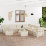 vidaXL Set mobilier de grădină, 9 piese, lemn de molid tratat vidaXL Set mobilier de grădină, 9 piese, lemn de molid tratat