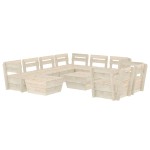 vidaXL Set mobilier grădină din paleți, 10 piese, lemn molid tratat vidaXL Set mobilier grădină din paleți, 10 piese, lemn molid tratat