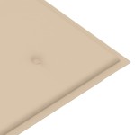 vidaXL Bancă de grădină pliabilă cu pernă, 118 cm, bambus