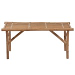 vidaXL Bancă de grădină pliabilă cu pernă, 118 cm, bambus