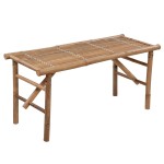 vidaXL Bancă de grădină pliabilă cu pernă, 118 cm, bambus vidaXL Bancă de grădină pliabilă cu pernă, 118 cm, bambus