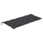 vidaXL Bancă de grădină pliabilă cu pernă, 118 cm, bambus