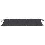 vidaXL Bancă de grădină pliabilă cu pernă, 118 cm, bambus