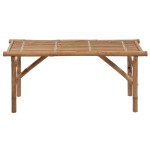 vidaXL Bancă de grădină pliabilă cu pernă, 118 cm, bambus