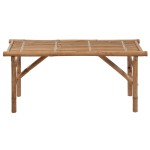 vidaXL Bancă de grădină pliabilă cu pernă, 118 cm, bambus vidaXL Bancă de grădină pliabilă cu pernă, 118 cm, bambus
