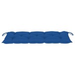 vidaXL Bancă de grădină pliabilă cu pernă, 118 cm, bambus