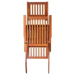 vidaXL Șezlong exterior, suport picioare și pernă, lemn masiv acacia vidaXL Șezlong exterior, suport picioare și pernă, lemn masiv acacia