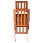 vidaXL Șezlong exterior, suport picioare și pernă, lemn masiv acacia vidaXL Șezlong exterior, suport picioare și pernă, lemn masiv acacia