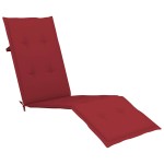 vidaXL Șezlong exterior, suport picioare și pernă, lemn masiv acacia vidaXL Șezlong exterior, suport picioare și pernă, lemn masiv acacia