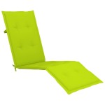 vidaXL Șezlong exterior, suport picioare și pernă, lemn masiv acacia vidaXL Șezlong exterior, suport picioare și pernă, lemn masiv acacia