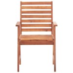vidaXL Scaune de exterior cu perne, 3 buc., lemn masiv de acacia vidaXL Scaune de exterior cu perne, 3 buc., lemn masiv de acacia