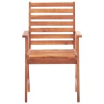 vidaXL Scaune de exterior cu perne, 3 buc., lemn masiv de acacia vidaXL Scaune de exterior cu perne, 3 buc., lemn masiv de acacia