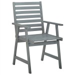 vidaXL Scaune de exterior cu perne, 3 buc., lemn masiv acacia vidaXL Scaune de exterior cu perne, 3 buc., lemn masiv acacia