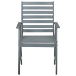 vidaXL Scaune de exterior cu perne, 3 buc., lemn masiv acacia vidaXL Scaune de exterior cu perne, 3 buc., lemn masiv acacia