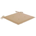 vidaXL Scaune de masă de exterior, cu perne, 3 buc., lemn masiv acacia
