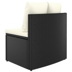 vidaXL Set mobilier de grădină cu perne, 9 piese, negru, poliratan