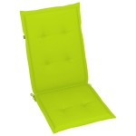 vidaXL Scaune grădină rabatabile cu perne, 4 buc., lemn masiv acacia
