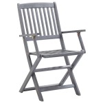 vidaXL Scaune pliante de exterior cu perne 6 buc. lemn masiv de acacia vidaXL Scaune pliante de exterior cu perne 6 buc. lemn masiv de acacia