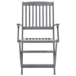 vidaXL Scaune pliante de exterior cu perne 6 buc. lemn masiv de acacia vidaXL Scaune pliante de exterior cu perne 6 buc. lemn masiv de acacia