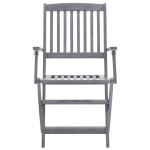 vidaXL Scaune pliante de exterior cu perne 6 buc. lemn masiv de acacia vidaXL Scaune pliante de exterior cu perne 6 buc. lemn masiv de acacia